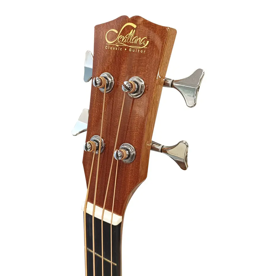 Bajo Electroacústico Sevillana 4 Cuerdas Cutaway con Ecualizador y Funda 7