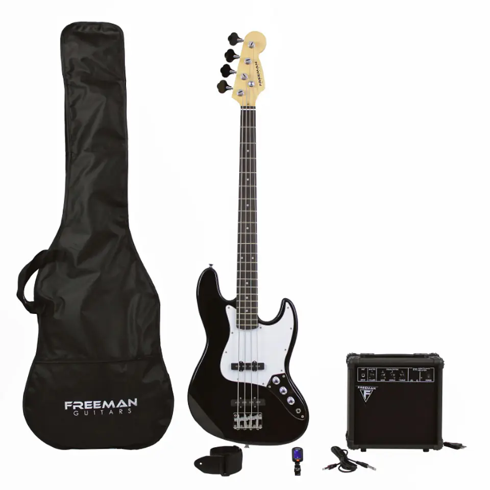 Pack Bajo Eléctrico Freeman Rock Starter con Amplificador 10W 1