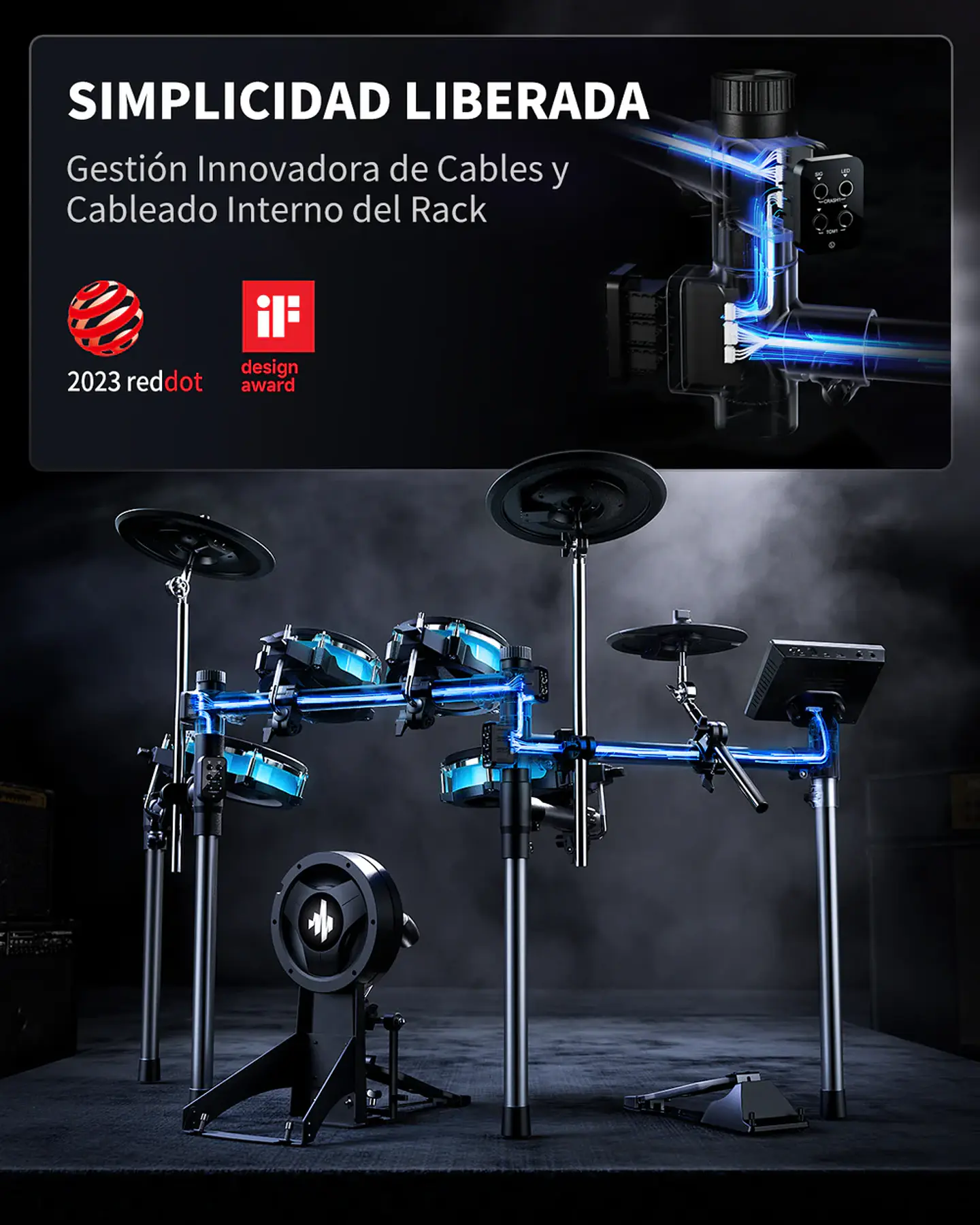 Batería Electrónica Donner BackBeat Profesional Pantalla Táctil 7 6