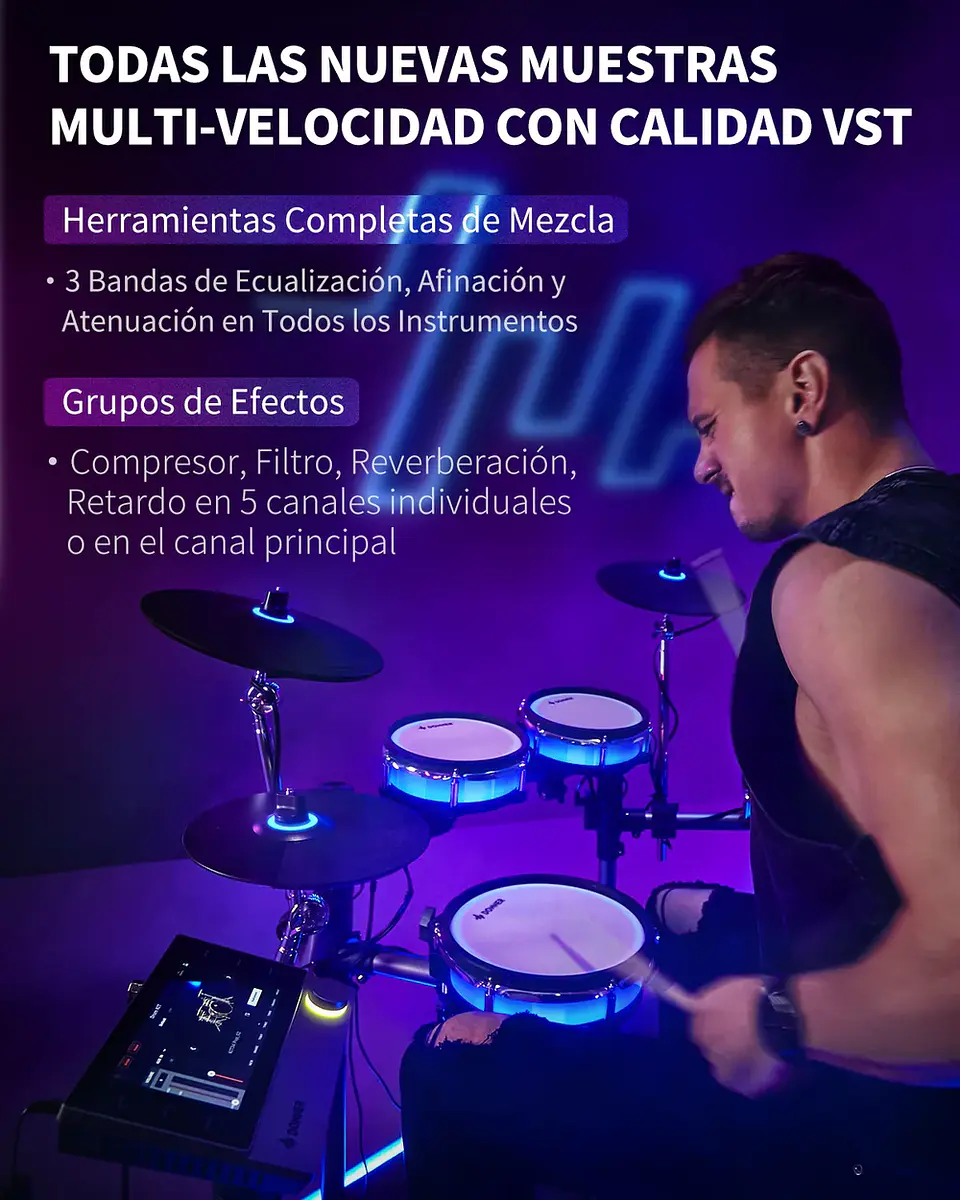 Batería Electrónica Donner BackBeat Profesional Pantalla Táctil 7 7