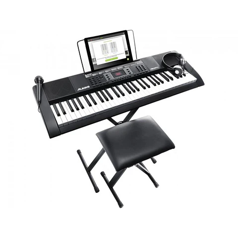 Pack Teclado Alesis Harmony 61 con Atril, Banco, Audífonos y Micrófono