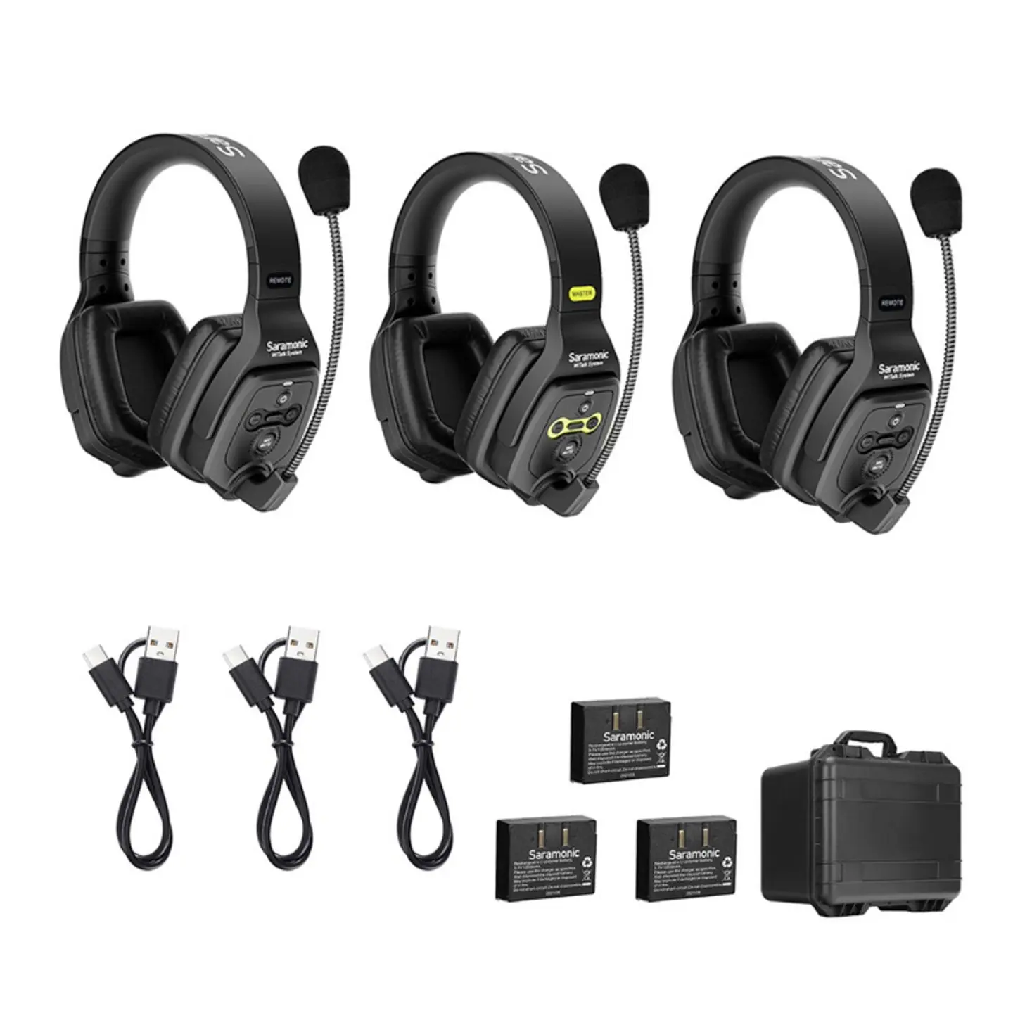Sistema Intercomunicador Saramonic WiTalk WT3S Inalámbrico Full-Dúplex para 3 Personas 3
