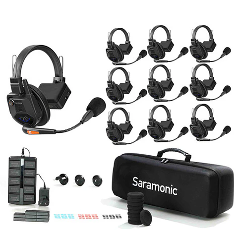 Sistema Intercomunicador Saramonic WiTalk WT9S Inalámbrico Full-Dúplex para 9 Personas