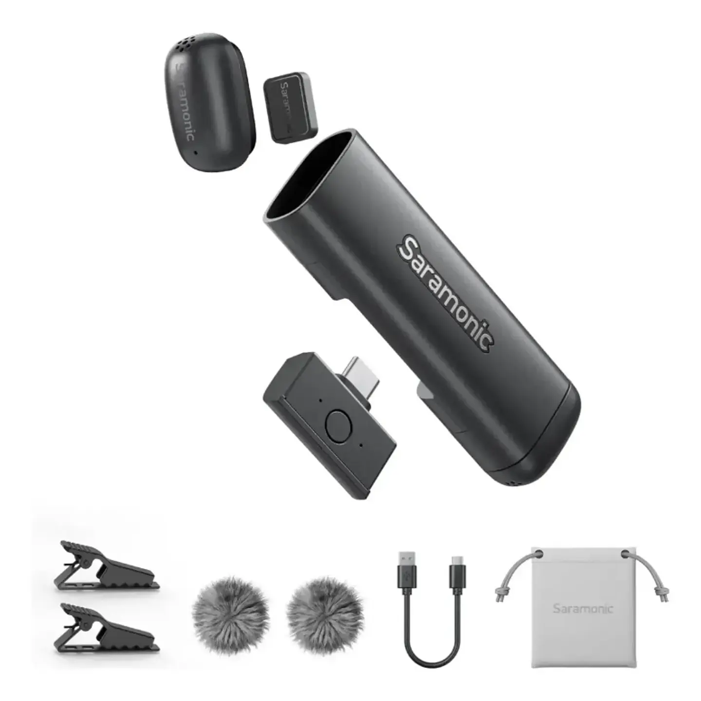 Saramonic Air SE-01 Micrófono Inalámbrico USB-C Dual con Cancelación de Ruido IA 1