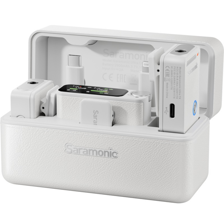 Saramonic Ultra Micrófono Inalámbrico Dual 2.4 GHz con Código de Tiempo y Grabación 32-Bit Float