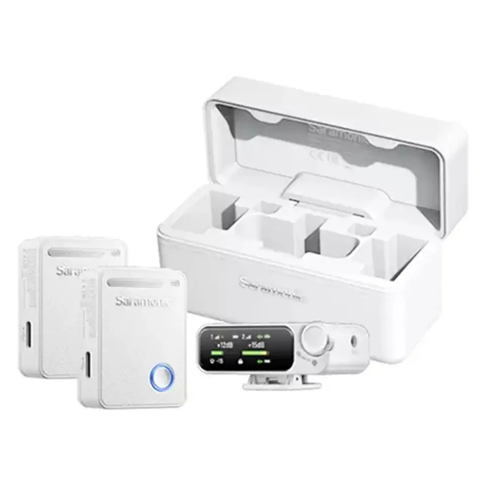 Saramonic Ultra Micrófono Inalámbrico Dual 2.4 GHz con Código de Tiempo y Grabación 32-Bit Float 2