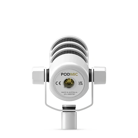 RODE PodMic White Micrófono Dinámico Cardioide XLR para Podcast