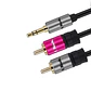 Cable Auxiliar Ulink 3.5mm a 2 RCA Macho 1.8m Audio Negro - Miniatura 2