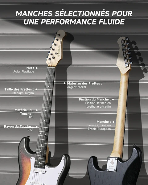 Kit Guitarra Eléctrica Donner DST-80 39" con Amplificador