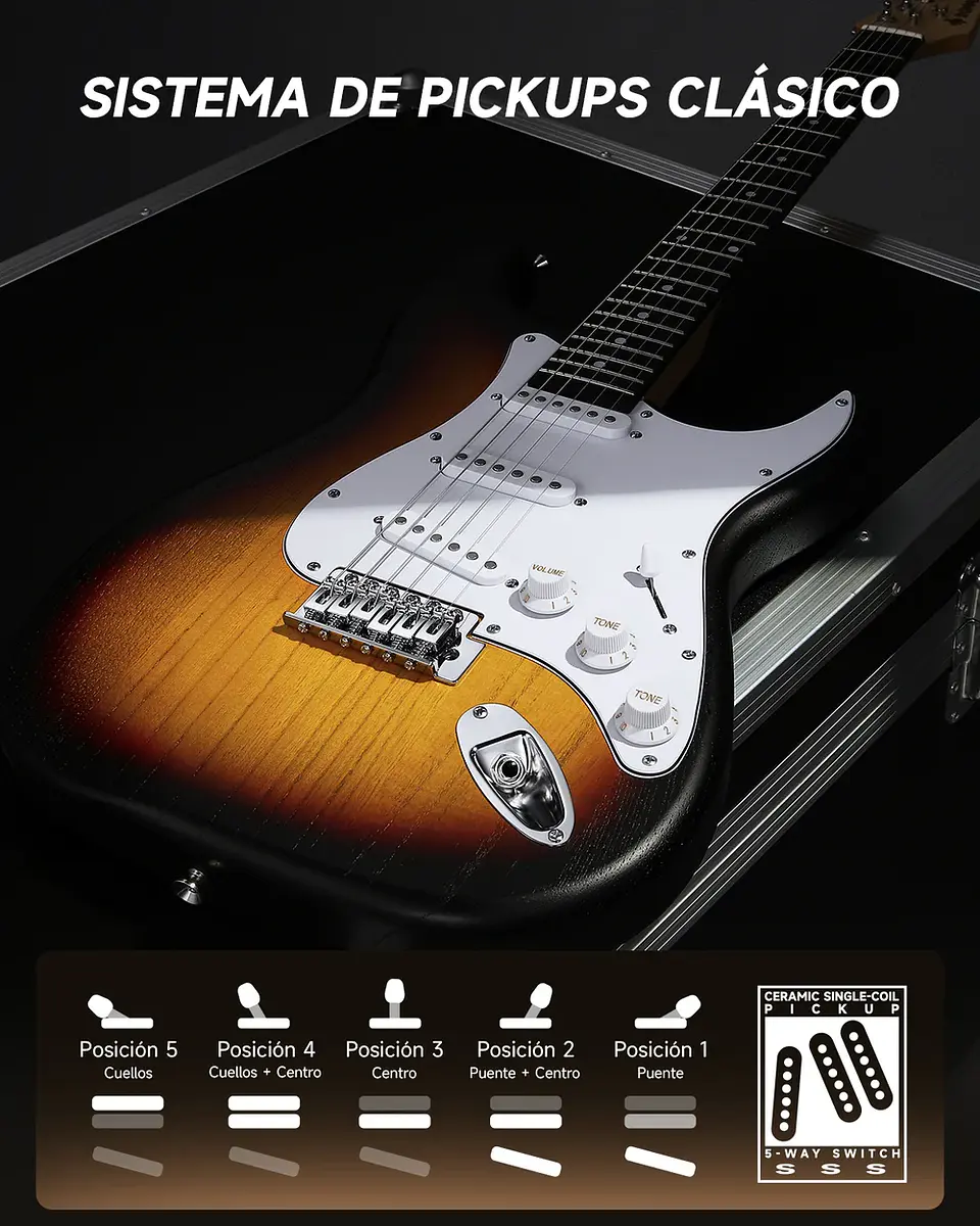 Kit Guitarra Eléctrica Donner DST-80 39