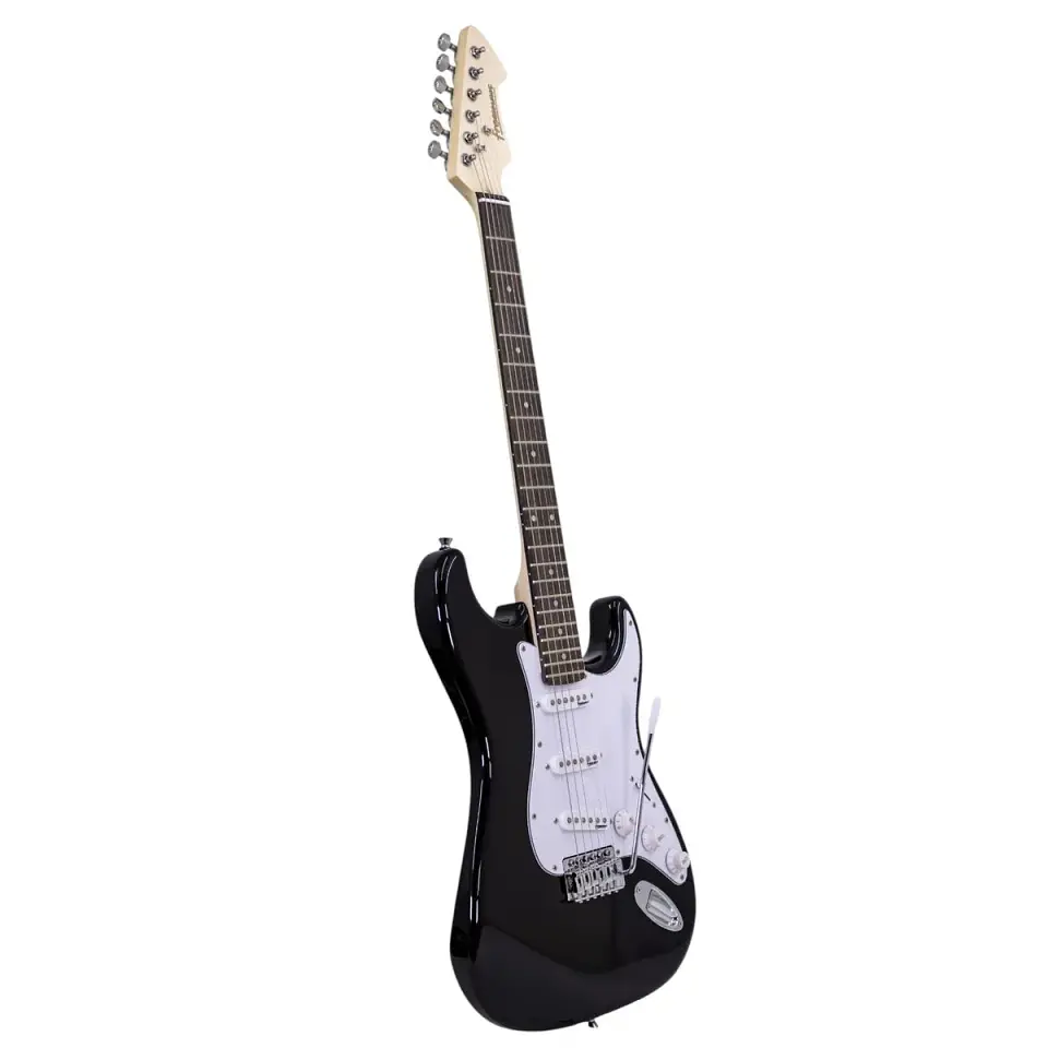 Pack Guitarra Eléctrica Freeman Rockstarter Black + Amplificador 4