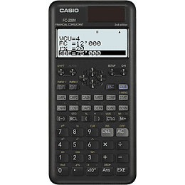 Casio FC200V Calculadora Financiera - Pantalla de 4 Lineas - Visualizacion de Varios Parametros al mismo Tiempo - Teclas de Acceso Directo Personaliza