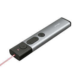 Trust Kazun Presentador Laser Inalambrico - 4 Botones - Radio de Accion 30m - Laser Color Rojo - Aluminio