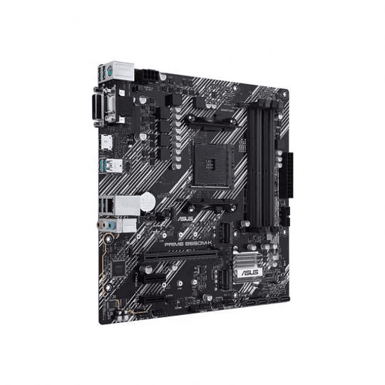 Asus Prime B550M-K Placa Base AMD Dual M.2, PCIe 4.0, 1 Gb Ethernet, HDMI, D-Sub, DVI, SATA 6 Gbps, USB-A 3.2 Gen 2