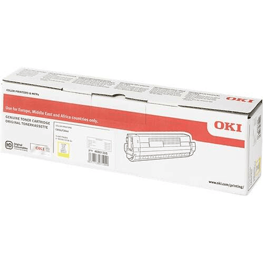 OKI C834/C844 Amarillo Cartucho de Toner Original - 46861305