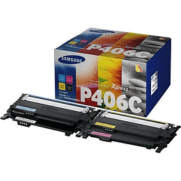 Samsung CLP360/CLX3305 Pack de 4 Cartuchos de Toner Originales - CLT-P406C/SU375A