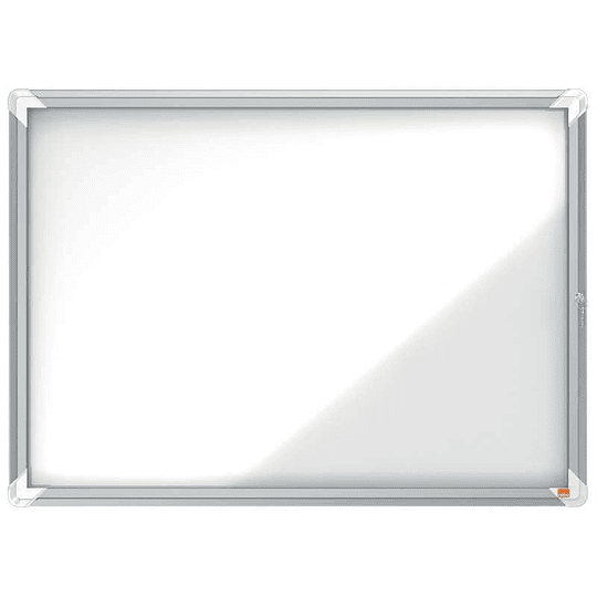 Nobo Vitrina Exteriores 8 Hojas A4 Superficie Blanca Magnetica - 692x972x45mm - Puerta Seguridad Cerradura Marco Aluminio - Resistente Intemperie - Co