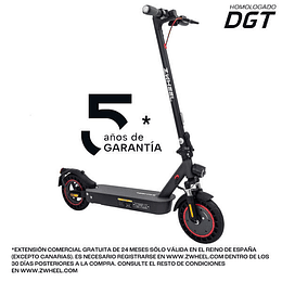 Zwheel ZLion X Max Patinete Electrico Motor 400W - Homologado DGT - Velocidad hasta 25Km/h - Autonomia hasta 40km - Carga Maxima 100kg - Ruedas Solida