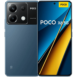 Poco X6 5G Smartphone Pantalla AMOLED 6.67" 1.5K - 8GB - 256GB - Camara Principal 64MP - Bateria 5000mAh - Admite Carga de 67W - Color Azul