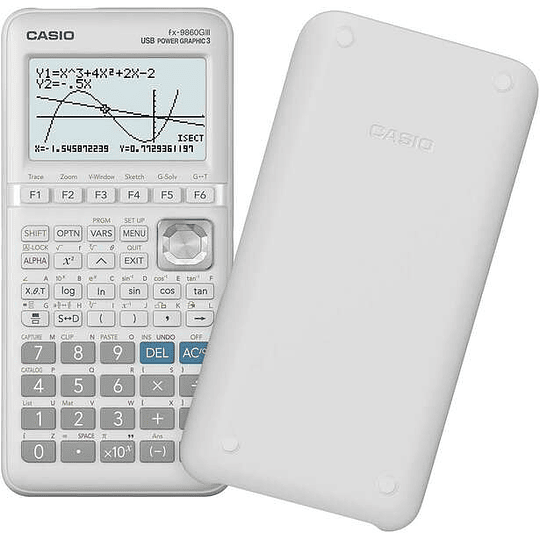 Casio FX-9860GIII Calculadora Cientifica Grafica - Pantalla de 8 Lineas - Graficas Simultaneas de Distintas Funciones - Calculo Financiero Avanzado - 