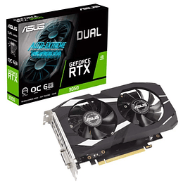 Asus Dual GeForce RTX 3050 OC Edition Tarjeta Grafica 6GB GDDR6 - HDMI, DVI, DisplayPort