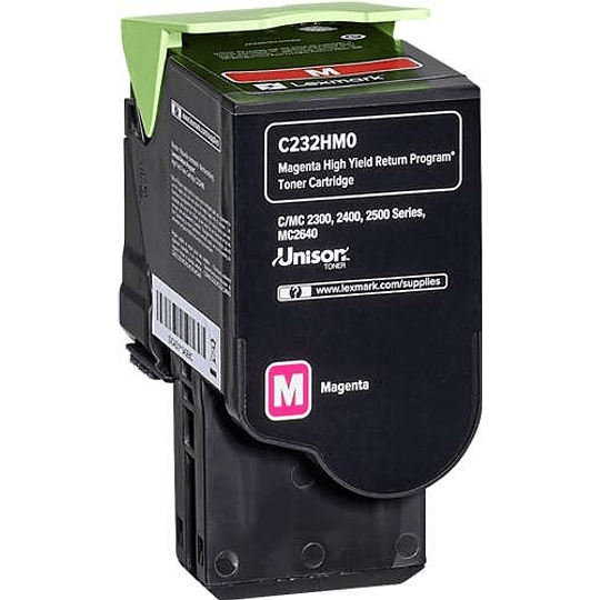 Lexmark C2325/C2425/C2535/MC2325/MC2425/MC2535/MC2640 Magenta Cartucho de Toner Original - C232HM0