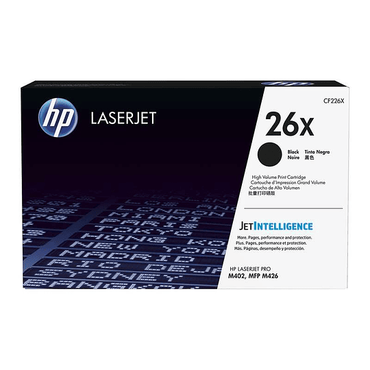 HP CF226X Negro Cartucho de Toner Original - 26X