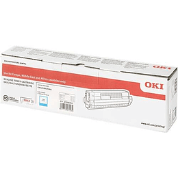 OKI C824/C834/C844 Cyan Cartucho de Toner Original - 47095703