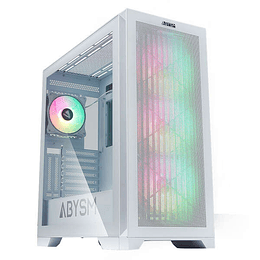 Abysm Gaming Danube Mura White BX300 ARGB Caja Torre ATX, EATX, ITX, micro ATX - Lateral Cristal Templado - 3.5" y 2.5" - USB-C 3.2, USB-A 3.2 y Audio