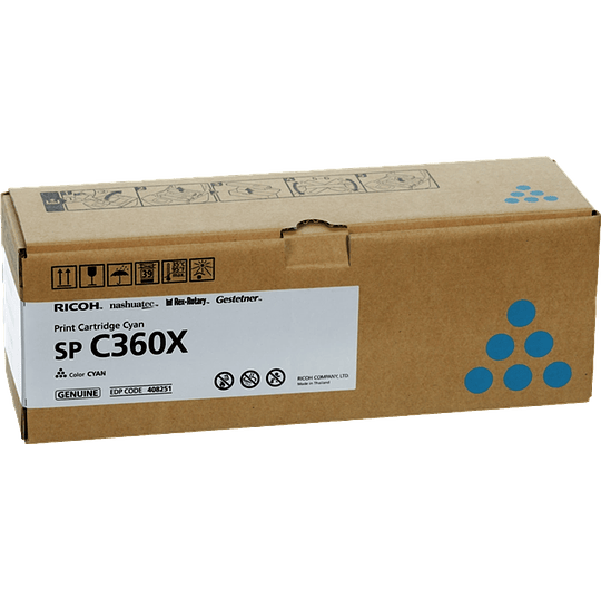 Ricoh Aficio SP-C361 Cyan Cartucho de Toner Original - 408251/SPC360X