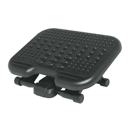 Kensington Reposapies Solemassage - Altura Ajustable 7,5-12,5cm - Inclinacion 30 Grados - Superficie Estimulante - Color Negro