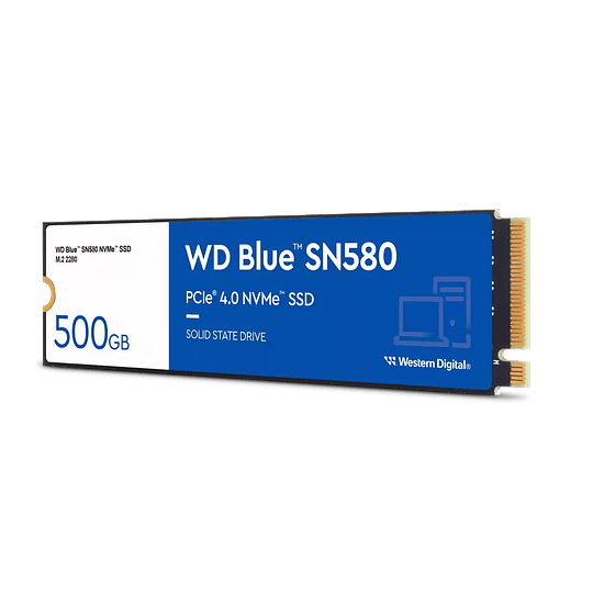 WD Blue SN580 Disco Duro Solido SSD 500GB M2 PCI Express 4.0 TLC NVMe