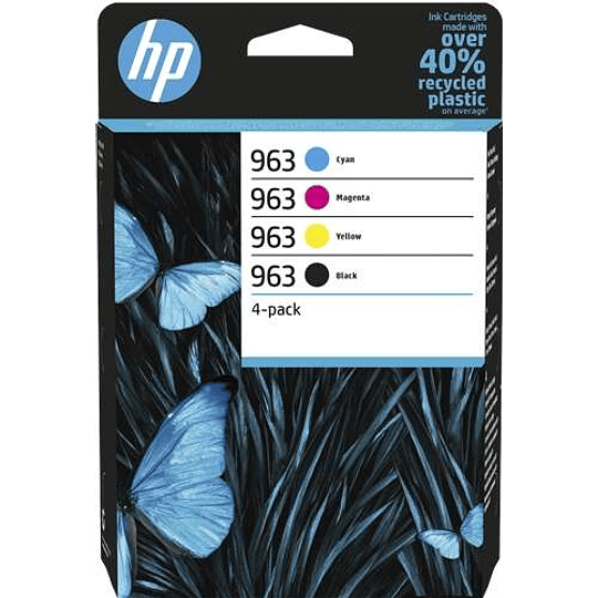 HP 963 Pack de 4 Cartuchos de Tinta Originales - 6ZC70AE