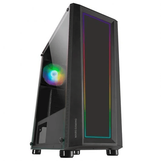 Mars Gaming MC-ART Caja Semitorre ATX, Micro ATX, Mini-ITX - Frontal y Lateral Cristal Templado en los que podras Crear tus Diseños - Iluminacion FRGB