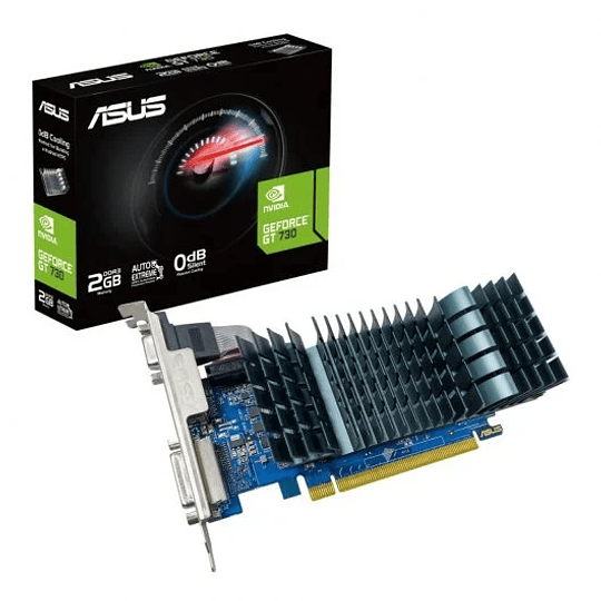 Asus GeForce GT730 Tarjeta Grafica 2GB GDDR3 NVIDIA - PCIe 2.0, HDMI, DVI-D, VGA