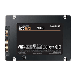 Samsung 870 EVO Disco Duro Solido SSD 500GB 2.5" SATA3