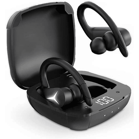 Ksix Sport Buds 2 Auriculares Deportivos Bluetooth 5.1+EDR con Microfono - Autonomia hasta 16h con Estuche - Control Tactil - Estuche de Carga