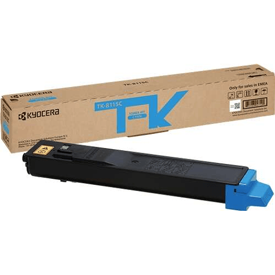 Kyocera TK8115 Cyan Cartucho de Toner Original - 1T02P3CNL0/TK8115C