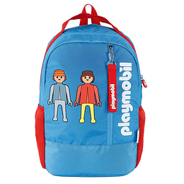 Dohe Mochila Grande Playmobil - Fabricada en Poliester - Compartimento Principal con Bolsillo Acolchado - Bolsillos Laterales para Bebidas - Tirantes 