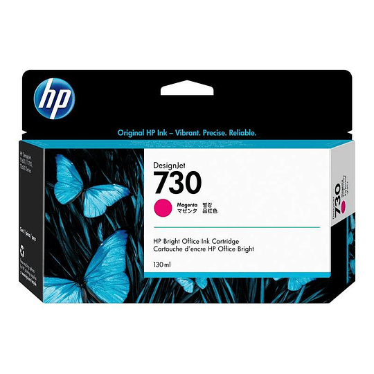 HP 730 Magenta Cartucho de Tinta Original - P2V63A