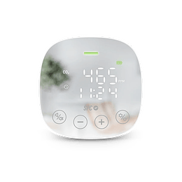 SPC CO2 Air Quality Medidor de CO2 con Alarma Visual y Sonora - Tambien Registra Temperatura y Humedad - Pantalla LED