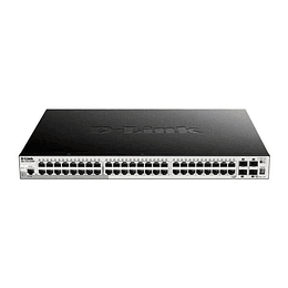 D-Link Switch Semigestionable 48 Puertos Gigabit PoE 370W + 4 Puertos Giga Combo