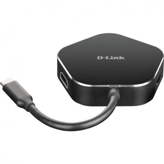 D-Link Hub USB-C a HDMI, USB-C, 2x USB 3.0