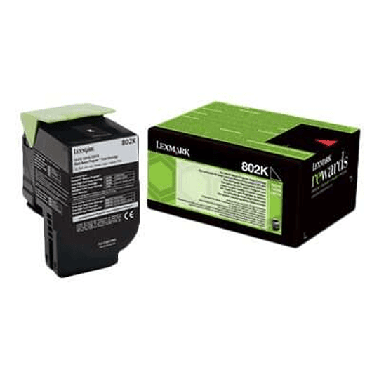 Lexmark CX310/CX410/CX510 Negro Cartucho de Toner Original - 80C20K0/80C20KE/802K