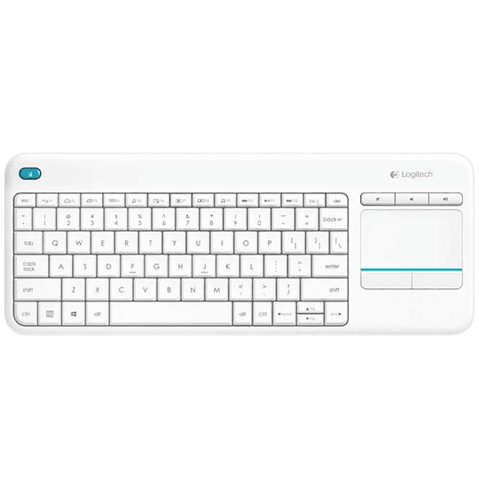 Logitech K400 Plus Teclado Inalambrico Touchpad - PC, TV - Color Blanco