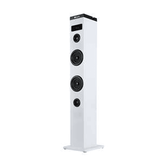 NGS Sky Charm Torre de Sonido Bluetooth 50W - Mando a Distancia - Pantalla LED - USB, Radio FM, Aux In y Entrada Optica TV - Carcasa de Madera - Color