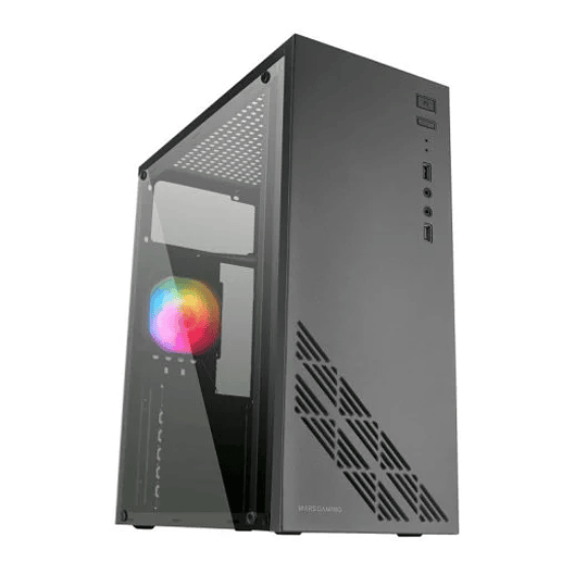 Mars Gaming MC100 Caja Semitorre ATX, Micro ATX, Mini-ITX - Panel Lateral Acrilico - Tamaño HDD 2.5