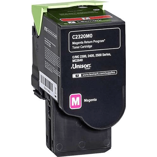 Lexmark C2325/C2425/C2535/MC2325/MC2425/MC2535/MC2640 Magenta Cartucho de Toner Original - C2320M0