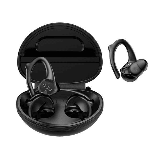 DCU Tecnologic Earbuds Bluetooth Sport Earhook IPX-6 - Auriculares Inalambricos Diseñados para Deportistas - Ganchos para Las Orejas que Garantizan Aj