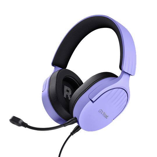 Trust GXT489 Fayzo Auriculares Gaming - Iluminación RGB - Diadema Ajustable - Controles de Facil Acceso - Color Morado